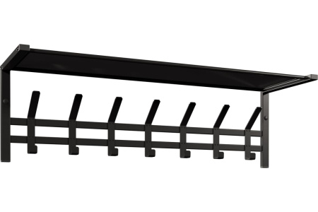 Вешалка Торонто 31 с полкой металл Черный*885/ВСПТ31