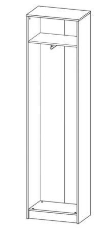 Шкаф Лофт-2 Дуб Кремона/Венге