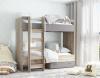 Кровать 2х-ярусн Серый графит/Дуб Крафт Серый