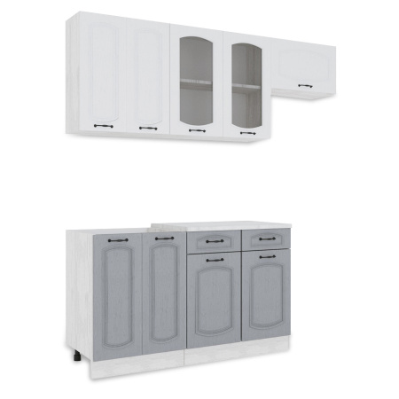 Кухня РАВЕННА Сосна лофт/Дуб светлыйДуб дымчатый (Столешница Олива) 