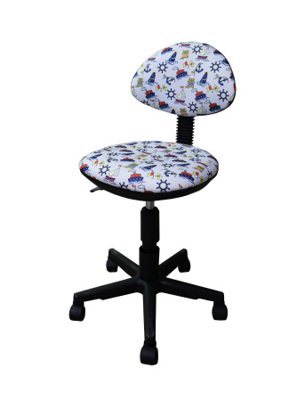 Кресло Логика (PL 540 Ткань, KiD'S, №22(кораблики), О, б/подл, ролик ст.) 