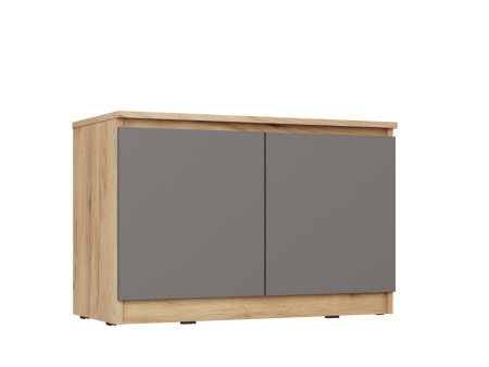 СИТИ Прихожая ТПр-12 Тумба для прихожей/524х804х380/ Серый Графит/Дуб крафт Золотой