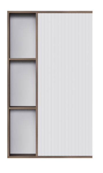 Шкаф навесной Вертикаль МДФ 1 кат. Дуб самдал, МДФ Белоснежный, Правый