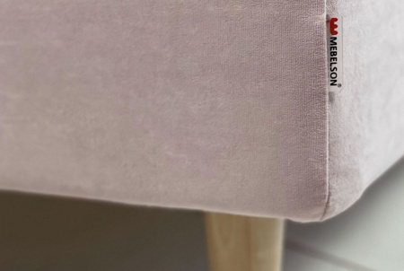 Кровать с основанием Лео 90х200 см нежно-розовый/графит