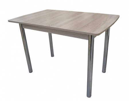 Стол Уют 3 1100(+390)*700*750 дуб Сонома/опора D50 "труба" хром