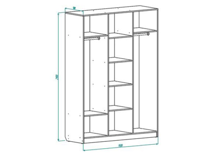 Шкаф 3-дв Соната
