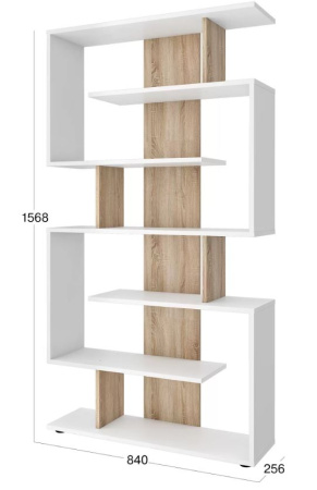 Стеллаж "Алекс" Дуб Сонома/ Белый
