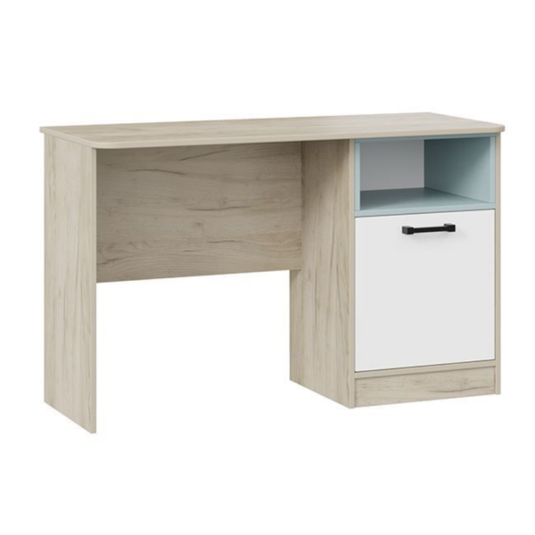 Оливер Стол письменный Тип 1 (Дуб Крафт серый/Белый/Серо-голубой) Оливер Стол письменный Тип 1 (Дуб Крафт серый/Белый/Серо-голубой)