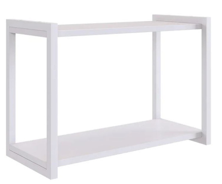 Полка Юниор (белое дерево/белый муар)