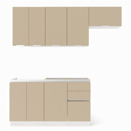 Кухонный гарнитур Соул 1,4м Сосна Лофт/Вижен (без столешницы без мойки)