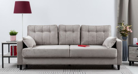 Диван "Арно" Арт.ТД 563 Лаки 02 (сер жемч.), Лаки 02, Vertical 910 мол-серый