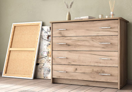 Комод К-3 Дуб крафт серый