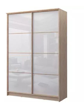 Шкаф-купе Байкал-2 Дуб Сонома/Белый глянец 1495*2200