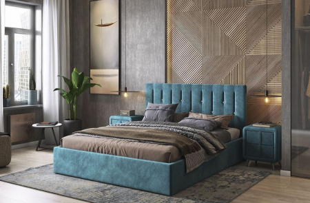 Тумба прикроватная Софи 2 Изумруд (велюр)