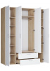 Шкаф ШР-4 с ящиками  Лайт белый/корпус дуб сонома