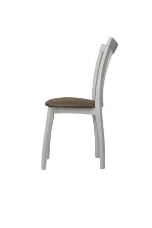 Стул Виктория-М белый патина/серебро