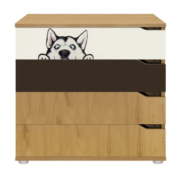 Фрэнд Комод (Дуб Бунратти/Дуб Бунратти/Белый/Скала/фото Фрэнд Комод (Дуб Бунратти/Дуб Бунратти/Белый/Скала/фото