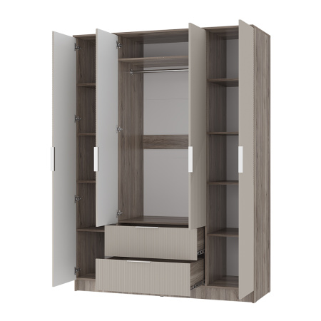 Эмилия Шкаф ШК-11 4дв Дуб смоки/Айриш