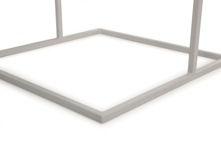 Стол Граф Белый/Белый стекло 500/550/500