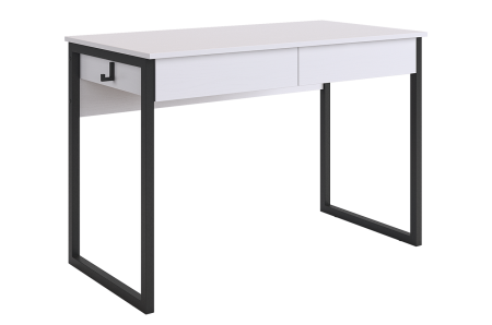 Юниор стол (белое дерево/чёрный муар)