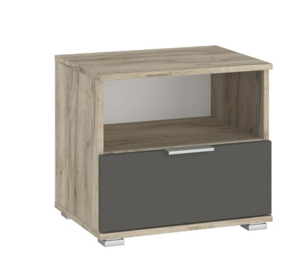 Тумба прикроватная Венеция Дуб Серый/Графит