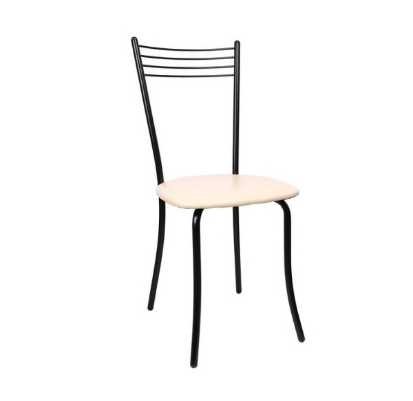 Стул ЯЛТА  Лайт/металл черный, винил №Д1 бежевый  Стул ЯЛТА  Лайт/металл черный, винил №Д1 бежевый