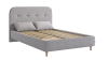 Кровать с основанием Лео 120х200 см (галька (велюр)/графит (велюр))