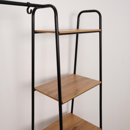 Гардеробная система Скандинавия 1, металл/дерево (дуб вотан/черный)