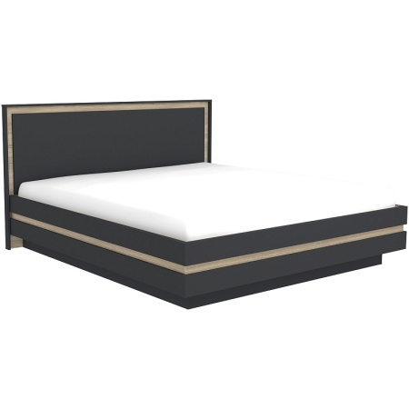 Анона 9 Кровать с основанием металл 1600*2000 Антрацит/Дуб Сонома/