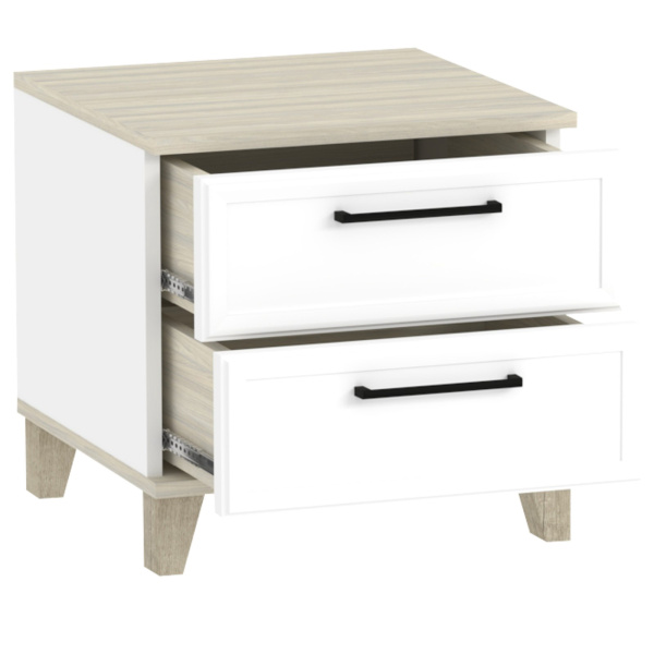 AURELIO 41 Тумба прикроватная Белый/Блеквуд Сатиновый