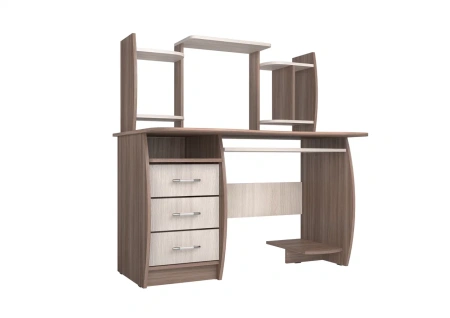 Стол компьютерный СК-3/Ясень Шимо Светлый/Ясень Шимо Темный