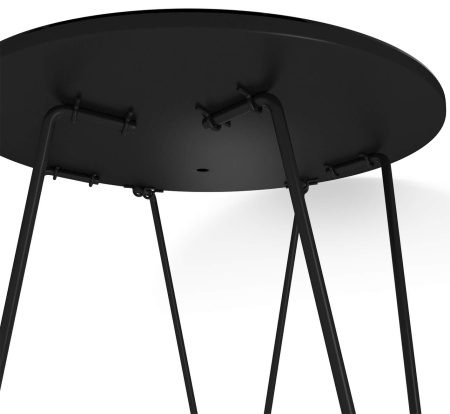 Стол журнальный Sheffilton SHT-CT27 стекло/ металл SHT- СЖ8 черный алмаз/черный муар