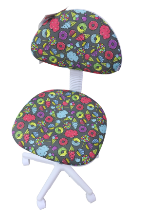 Кресло Логика (пластик WH,Ткань, KiD'S, №25(сладости), О,PL 540, б/подл, ролик белый) Кресло Логика (пластик WH,Ткань, KiD'S, №25(сладости), О,PL 540, б/подл, ролик белый)