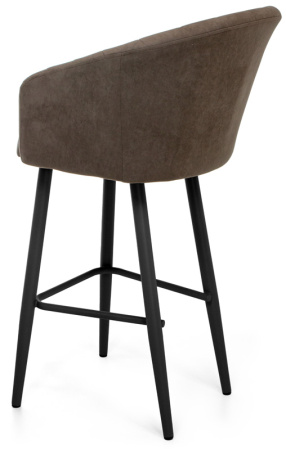 Стул Верона БАРНЫЙ, Т173- капучино+нога барная Bh70см 1R38(черный)