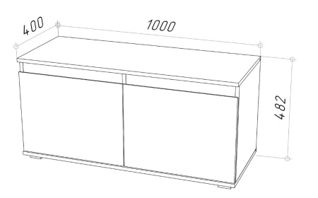 STARK Прихожая тумба для обуви ПТ-100 / Серый Графит