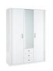 Диана Мод.Д11 Шкаф для одежды (3 ящика + 6 полок + штанга) лам.белый