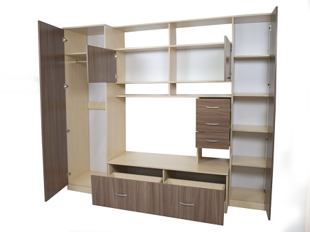 Гостиная МН-02.11-01 дуб девон/фасад дсп ясень шимо