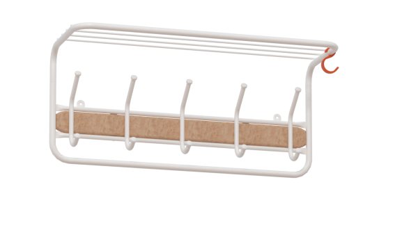 Вешалка с полкой (Белый) 