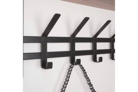 Вешалка Торонто 22Д  с полкой 2-х ярусная Черный/ дуб вотан/*670