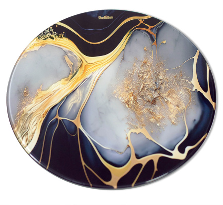 Стол журнальный Sheffilton SHT-CT27 стекло/ металл SHT- СЖ8 черный алмаз/черный муар