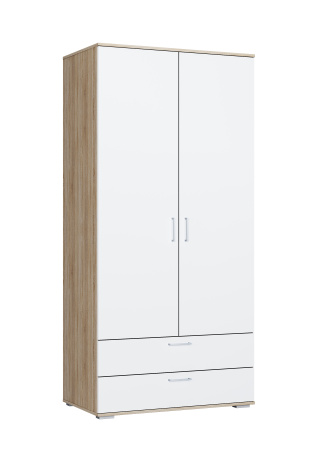 Шкаф ШР 2/1 с ящиками  Лайт белый/корпус дуб сонома Шкаф ШР 2/1 с ящиками  Лайт белый/корпус дуб сонома