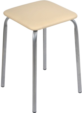 Табурет Эконом/ квадратная/бежевый Табурет Эконом/ квадратная/бежевый