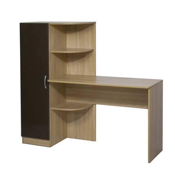 Стол письменный КРИСТИН – 1  Дуб сонома / Мокко  Левый  Стол письменный КРИСТИН – 1  Дуб сонома / Мокко  Левый