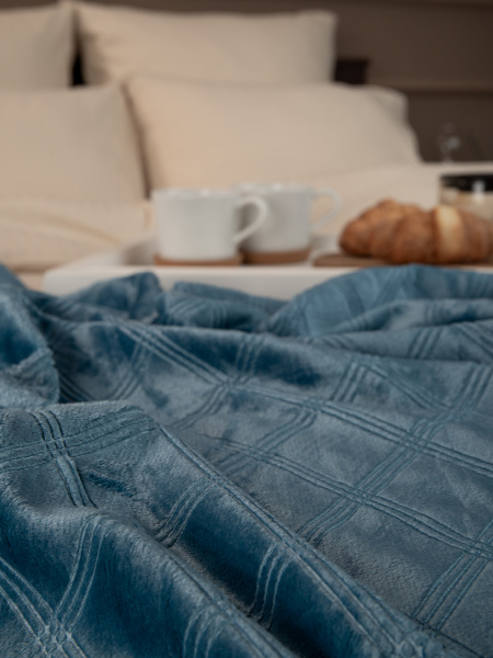 Плед Texrepublic фланель тиснёный 200*220 АРТ.93389 Плед Texrepublic фланель тиснёный 200*220 АРТ.93389