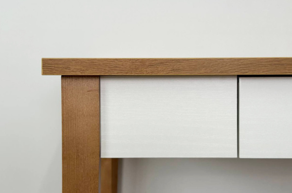 Стол Хюгге, (1000х500х756), (белое дерево/дуб крафт золотой) Стол Хюгге, (1000х500х756), (белое дерево/дуб крафт золотой)