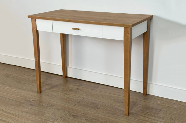 Стол Хюгге, (1000х500х756), (белое дерево/дуб крафт золотой) Стол Хюгге, (1000х500х756), (белое дерево/дуб крафт золотой)